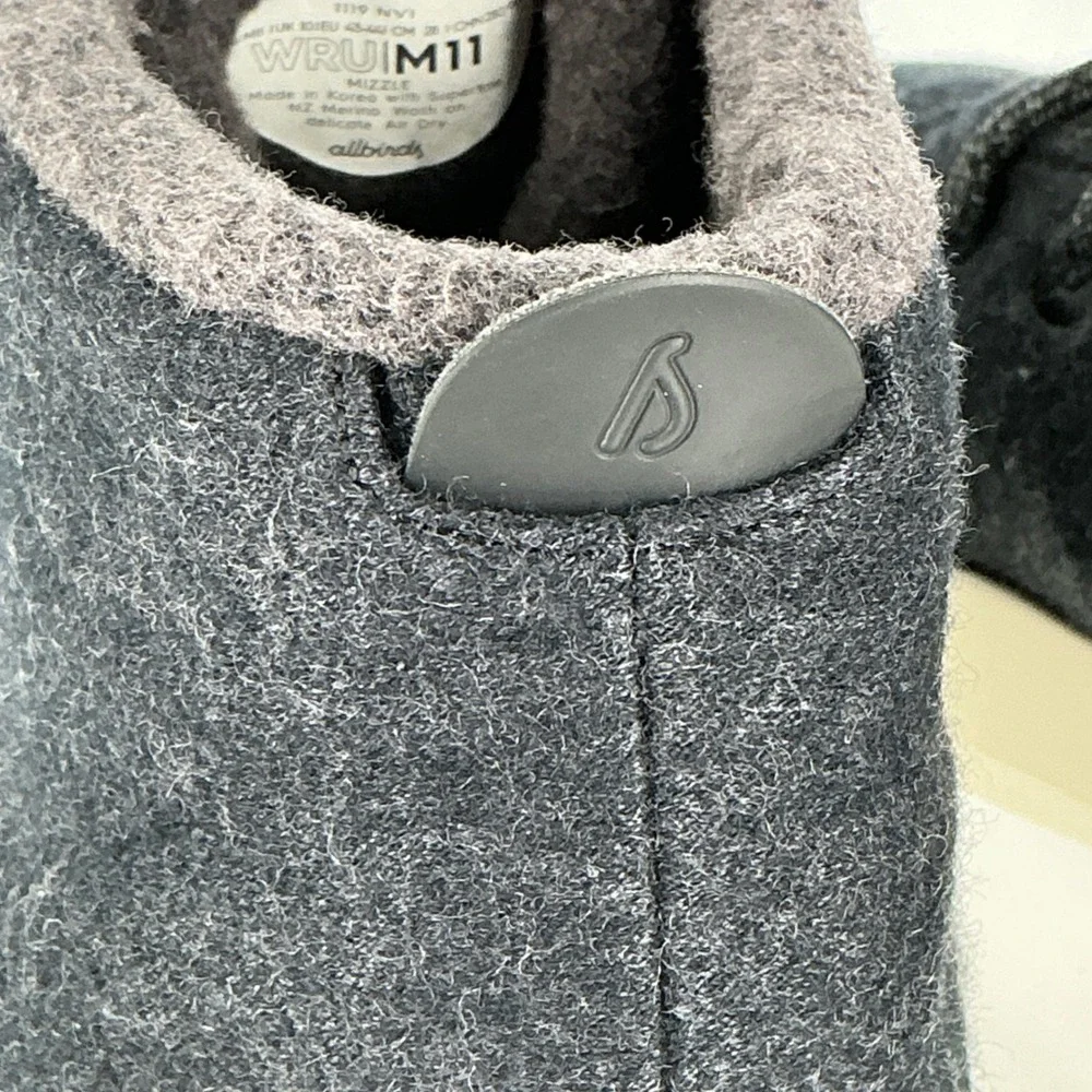 Allbirds Mens 11 Wool Runner-up Mizzle Charcoal Grey Mid Top Sneakers WRUM11